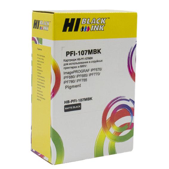 Картридж Hi-Black (PFI-107MBK) для Canon iPF680/ 685/ 780/ 785, MBK