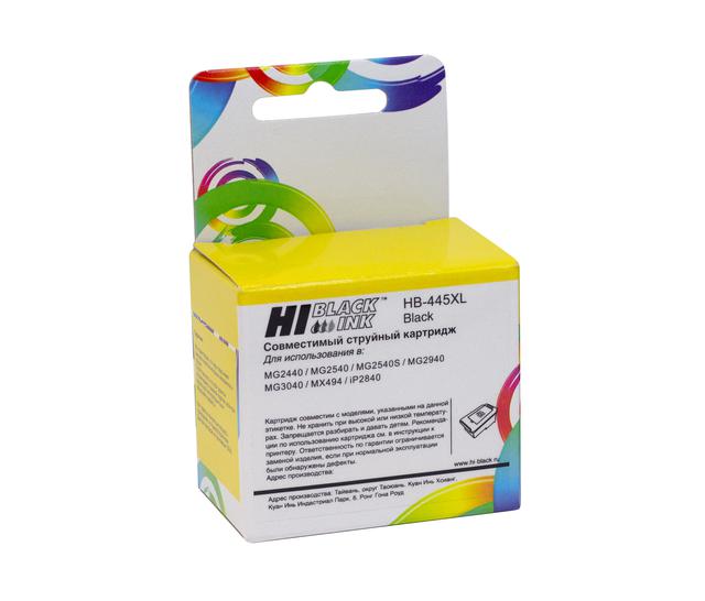 Картридж Hi-Black (HB-PG-445XL) для Canon PIXMA MG2440/ MG2540, Bk