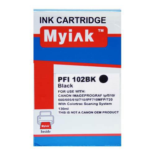 Картридж для CANON  PFI-102Bk IPF 500/600/700 Black  (130ml, Dye) MyInk