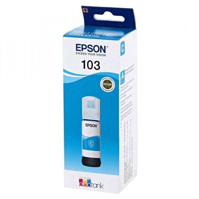 Контейнер с чернилами для Epson L3100/ 3101/ 3110/ 3150, голубой, (О), C13T00S24A