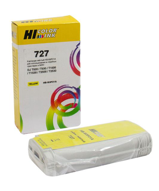 Картридж Hi-Black (B3P21A) для HP DJ T920/ T1500, Yellow, №727, 130 мл