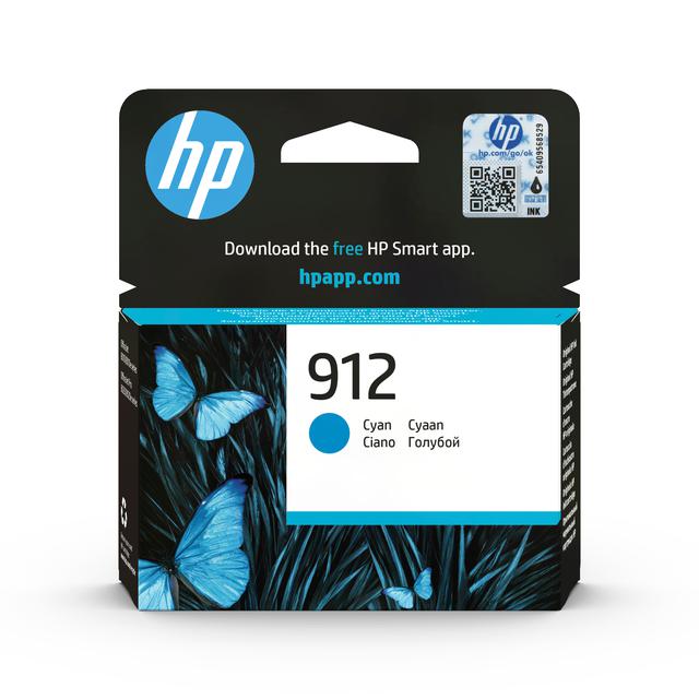 Картридж струйный 912 для HP OfficeJet 801x/ 802x, 315стр. (О) голубой 3YL77AE