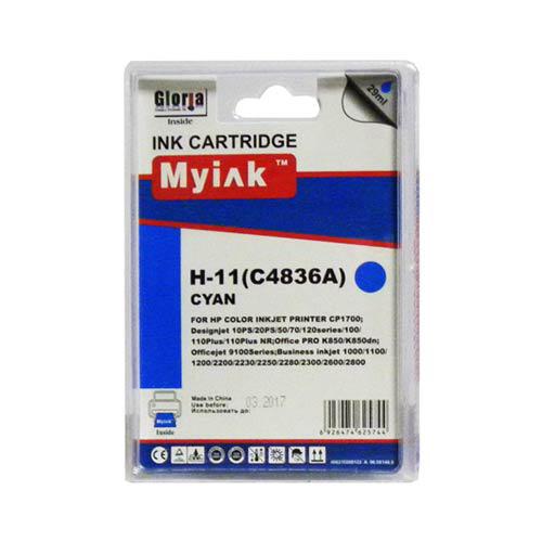 Картридж для ( 11)  HP DJ 1700/2200/2230/2250  C4836A Cyan (29ml, Dye) MyInk SAL