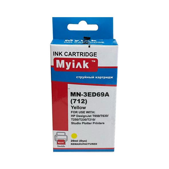 Картридж для (HP 712) HP Designjet T650/T630/T250/T230 3ED69A  Yellow (29ml, Dye) MyInk