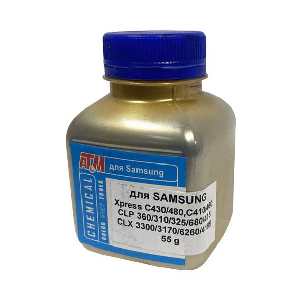 Тонер для SAMSUNG C430/480, CLP360/325, CLP680/415 (фл,55,синий,Chemical) Gold ATM