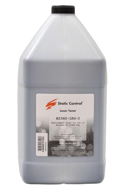 Тонер Static Control для Brother HL-L2360, Bk, 1кг, флакон