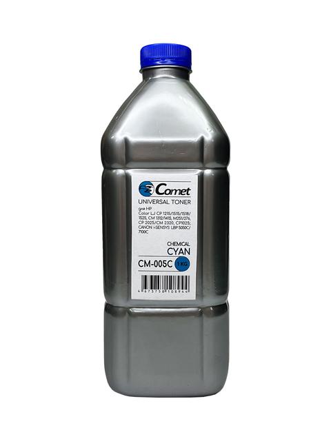 Тонер для HP Color Универсал тип CM-005C (фл,1кг,синий,Chemical,COMET) Silver ATM