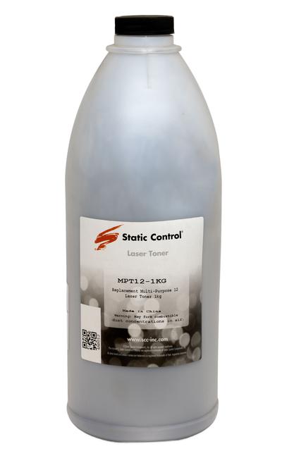 Тонер Static Control для HP LJ 1010/ 1160/ 1320, MPT12, Bk, 1 кг, флакон