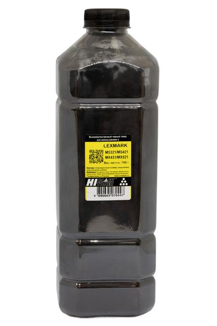 Тонер Hi-Black для Lexmark MS321/ MS421/ MX431/ MX521, Bk, 750 г, канистра