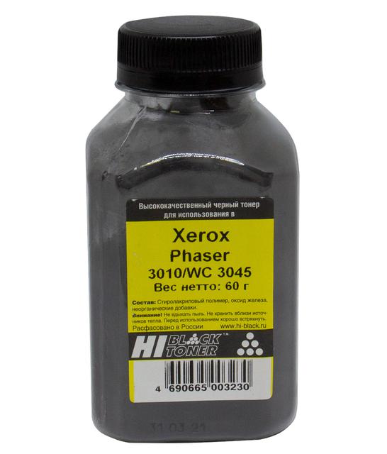 Тонер Hi-Black для Xerox Phaser 3010/ WC 3045, Bk, 60 г, банка