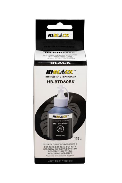 Контейнер с чернилами Hi-Black (HB-D60) для Brother DCPT310/ 510W/ 710W , BK pigm, 115ml