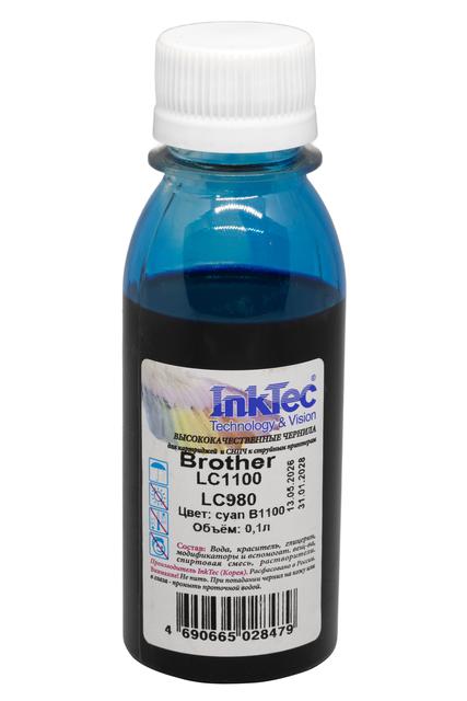Чернила InkTec (B1100) для Brother LC1100/  LC980, C, 0,1л