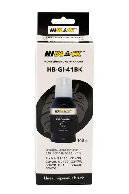 Контейнер с чернилами Hi-Black (HB-GI-41BK) для Canon G1430/ 2430/ 3430, BK pigm, 140ml