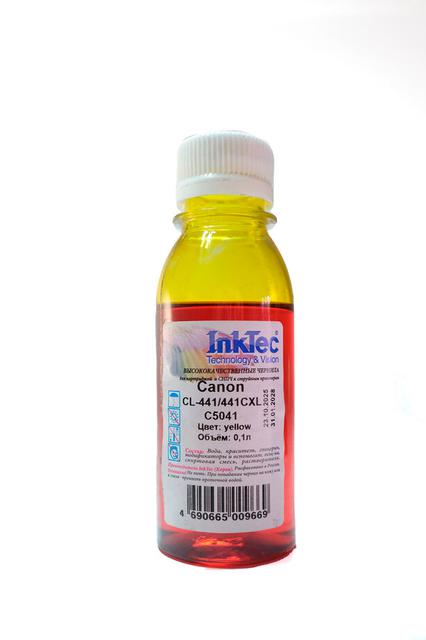 Чернила InkTec (C5041) для Canon CL-441/ 441CXL, Y, 0,1 л.