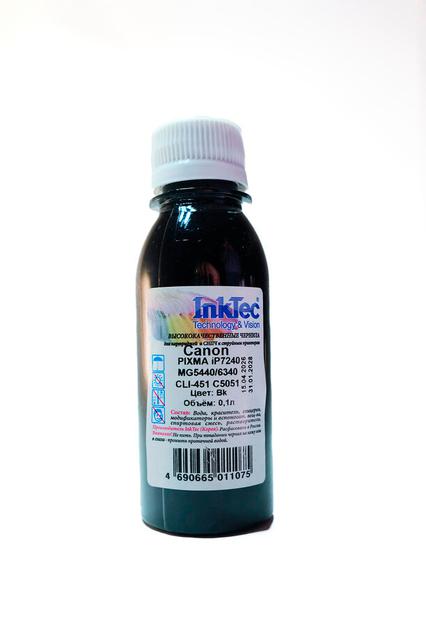 Чернила InkTec (C5051) для Canon PIXMA iP7240/ MG5440/ 6340 (CLI-451), Bk, 0,1 л.