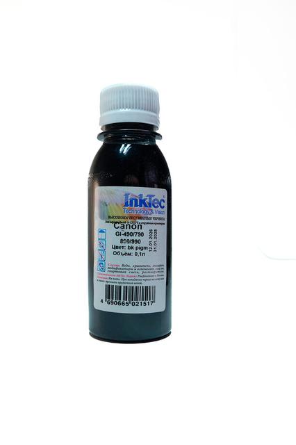 Чернила InkTec (C0090) для Canon GI-490/ 790/ 890/ 990, Пигментные, Bk, 0,1 л.