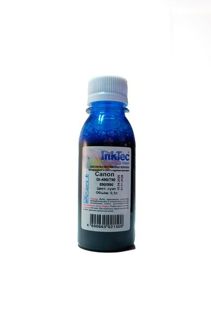 Чернила InkTec (C0090) для Canon GI-490/ 790/ 890/ 990, C, 0,1 л.