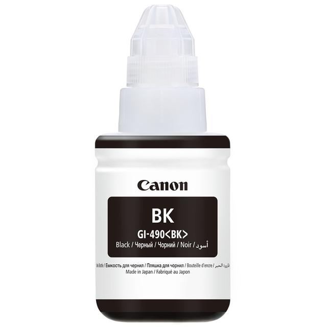 Чернила Canon GI-490BK PIXMA G1400/ 2400/ 3400, 135мл (O) черные 0663C001