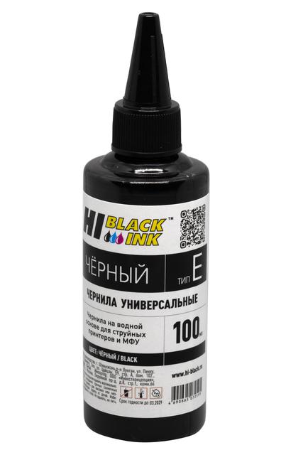 Чернила Hi-Black Универсальные для Epson (Тип E-V1), Bk, 0,1 л.