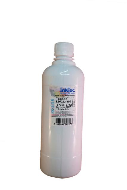 Чернила InkTec (E0017) для Epson L800/ L1800 (T6732/  T6742), C, 0,5 л.