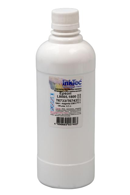 Чернила InkTec (E0017) для Epson L800/ L1800 (T6733/  T6743), M, 0,5 л.