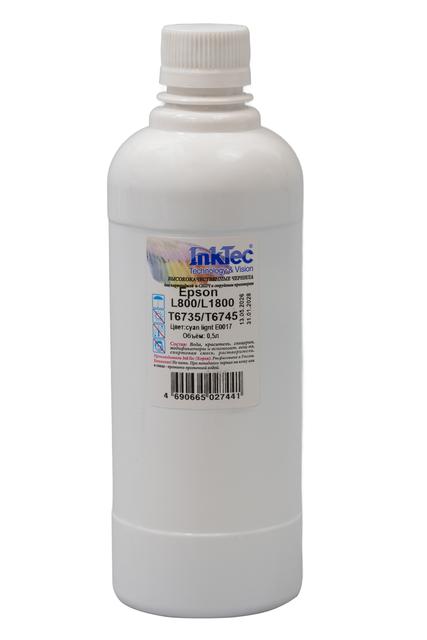 Чернила InkTec (E0017) для Epson L800/ L1800 (T6735/  T6745), CL, 0,5 л.