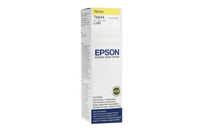 Чернила Epson L100/ 110/ 200/ 210/ 300/ 355/ 550/ 555 (O) C13T66444A/ C13T664498, yellow, 70ml