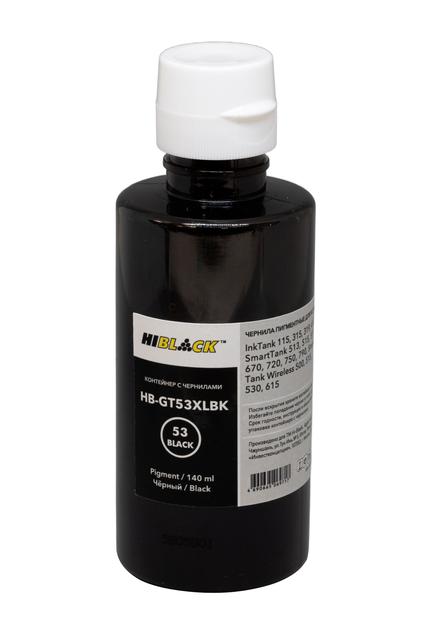 Контейнер с чернилами Hi-Black (HB-GT53XL) для HP Ink Tank 410/ Smart Tank 515, BK pigm, 140ml