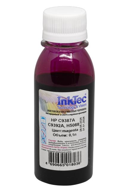 Чернила InkTec (H5088) для HP C9387A/  C9392A, M, 0,1 л.