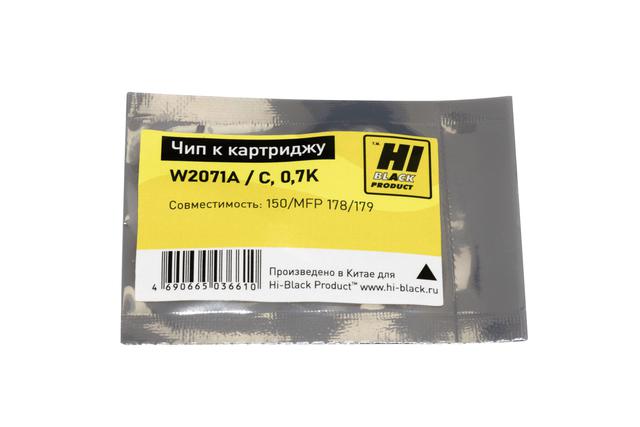 Чип Hi-Black к картриджу HP Laser 150/ MFP 178/ 179, (W2071A), C, 0,7K