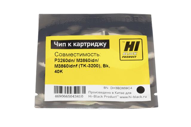 Чип Hi-Black к картриджу Kyocera ECOSYS P3260dn/  M3860idn/  M3860idnf (TK-3200), Bk, 40K