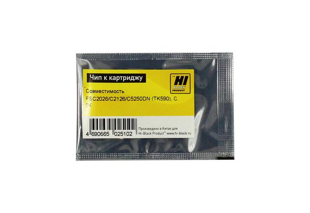 Чип Hi-Black к картриджу Kyocera FS-C2026/ C2126MFP/ C5250DN (TK-590), C, 5К